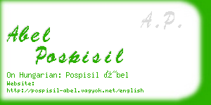 abel pospisil business card